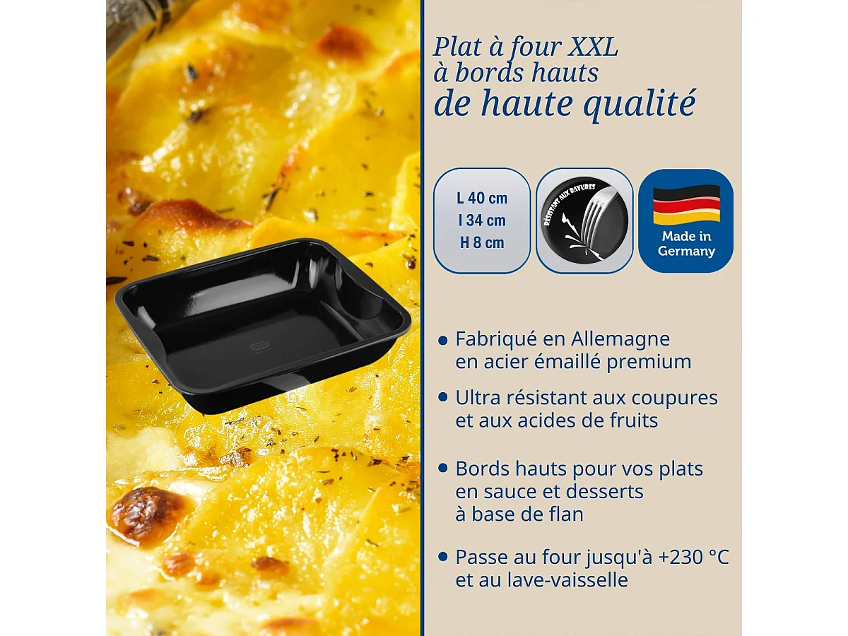 Plat à four XXL à bords hauts Dr Oetker Back-Idee Kreativ