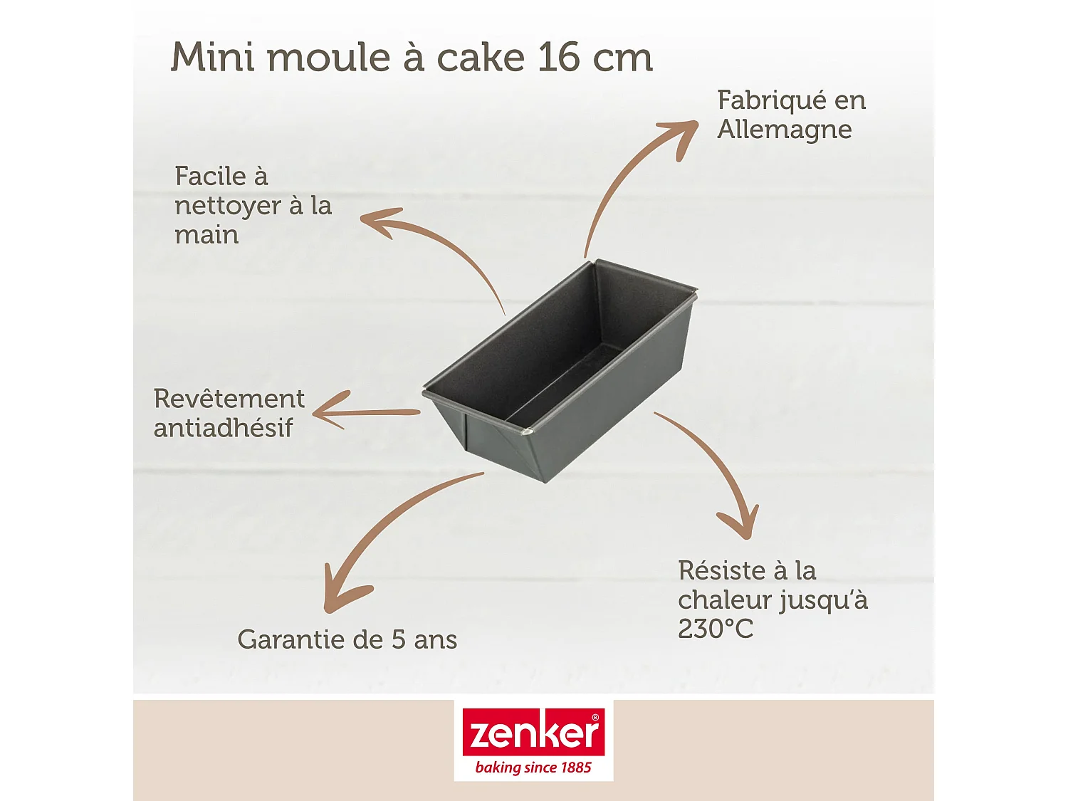 Moule à cake 16 cm Zenker Spécial Mini