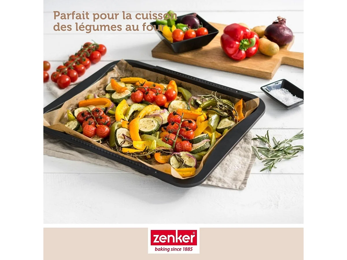 Plaque de four extensible de 35-52 x 32 cm Zenker Black Metallic