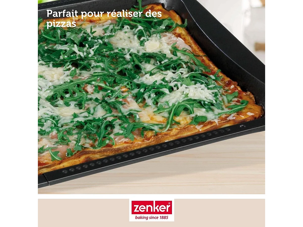 Plaque de four extensible de 35-52 x 32 cm Zenker Black Metallic