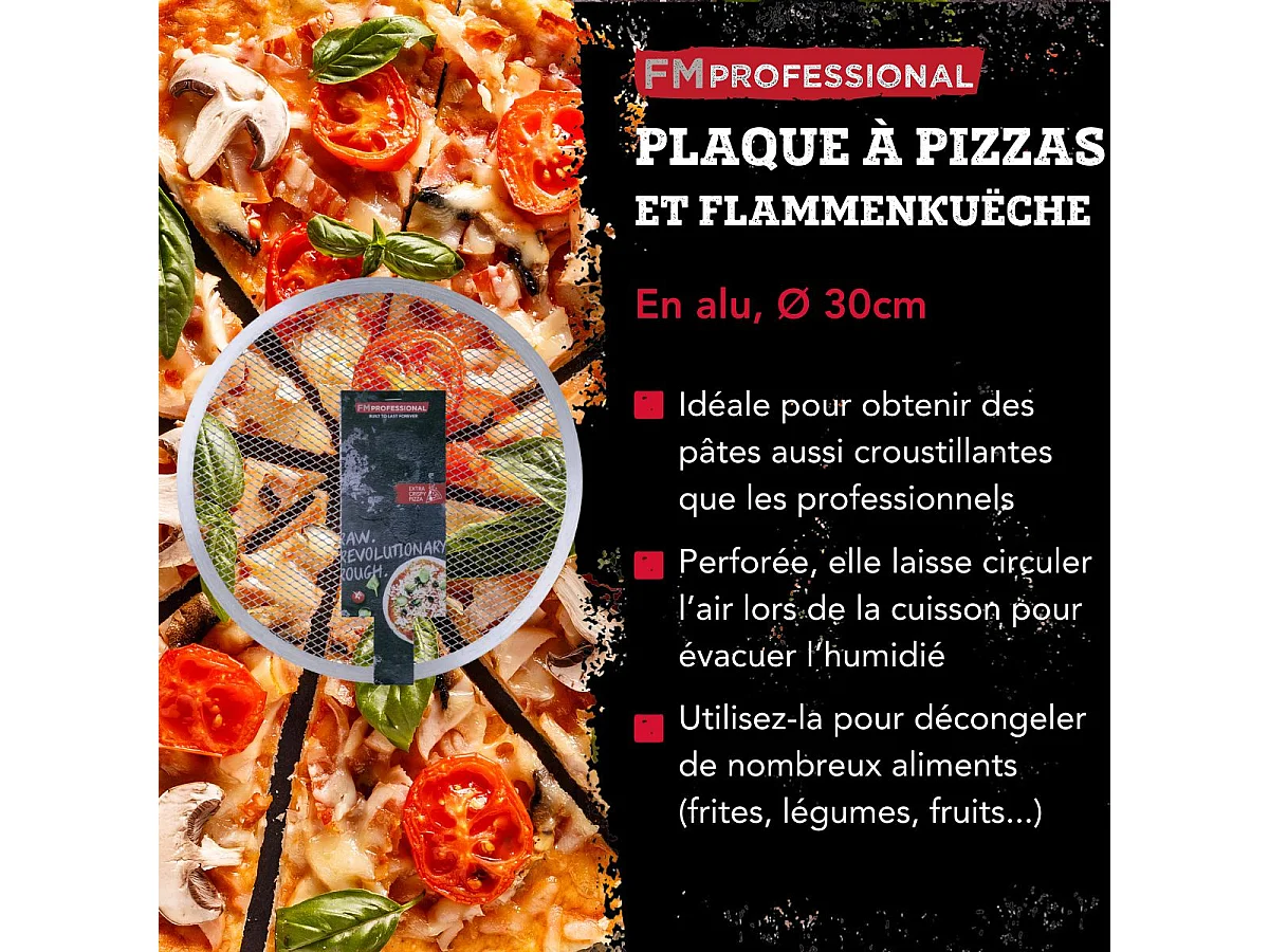 Plaque pizza surgelée 30 cm FM Professional