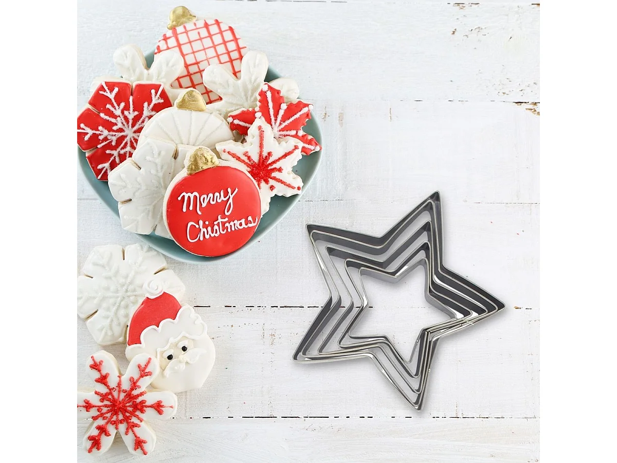 Ensemble avec plaque à pâtisserie extensible et 10 emporte-pièces Zenker