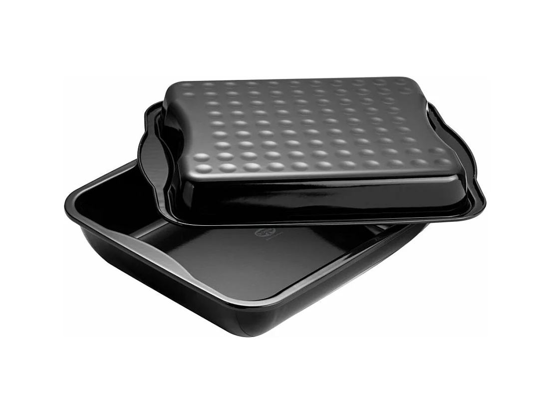 Plat à four avec couvercle en acier émaillé 42 x 34 cm Dr. Oetker Back-Idee Kreativ