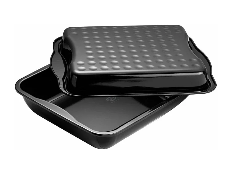 Plat à four avec couvercle en acier émaillé 42 x 34 cm Dr. Oetker Back-Idee Kreativ