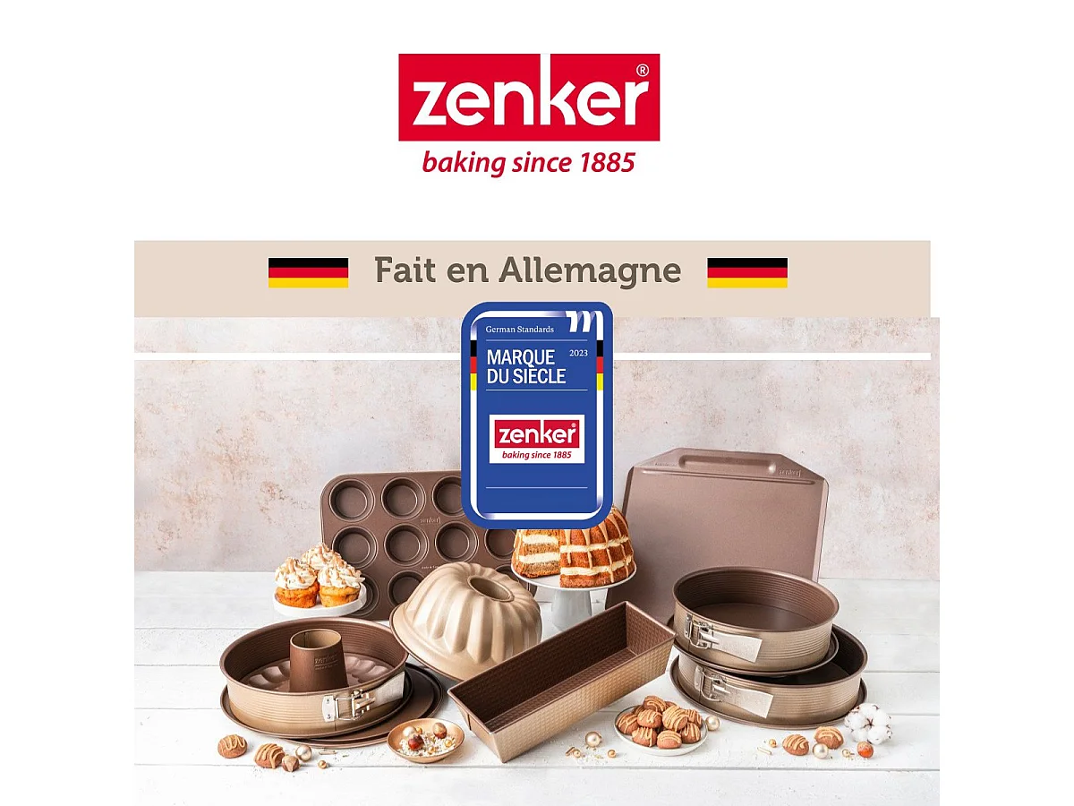 Plaque à pâtisserie sans rebords 36 x 33 cm Zenker Mojave Gold