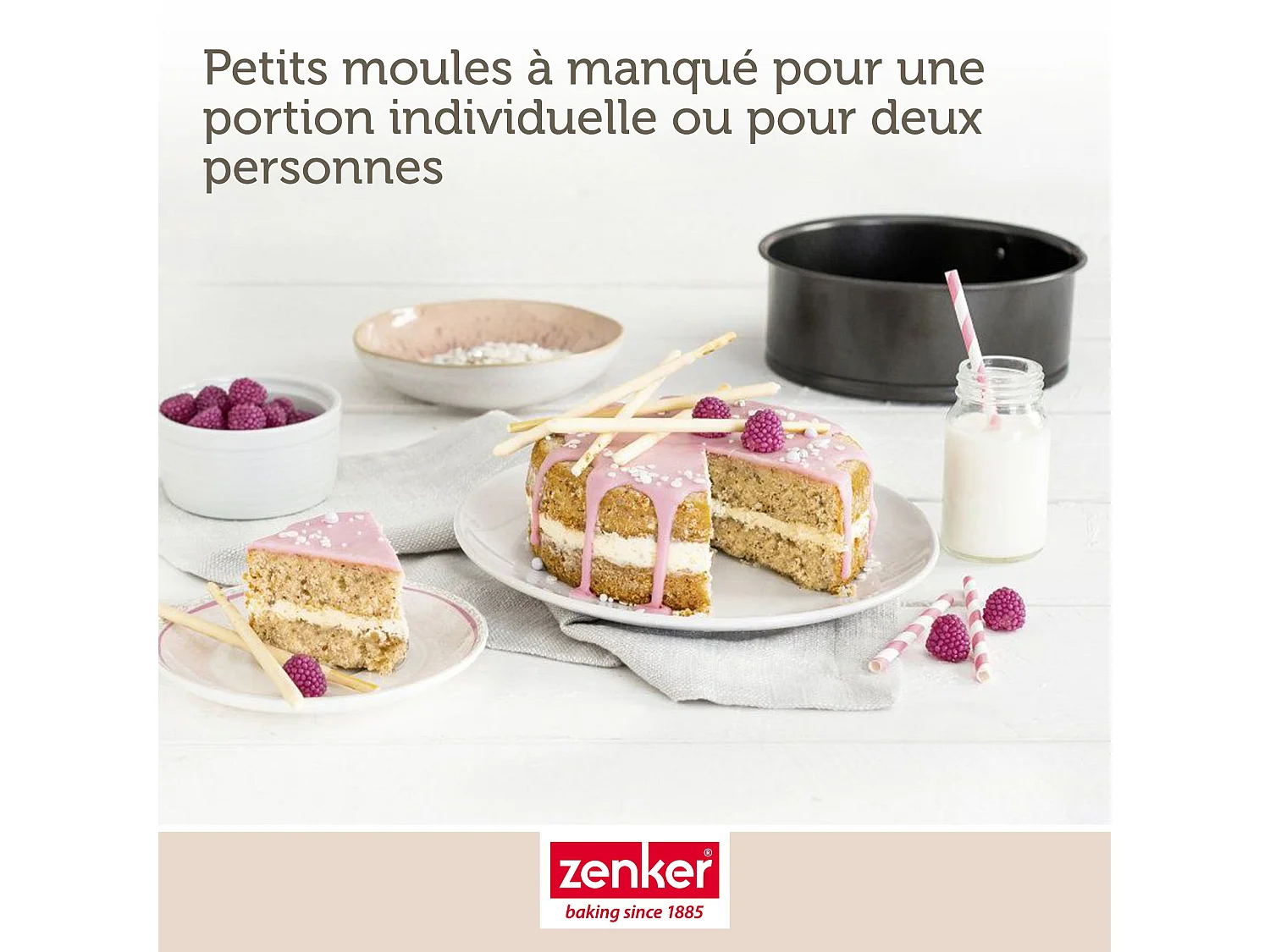 Lot de 2 mini moules à manqué à charnière de 16 cm et 18 cm Zenker Special Mini