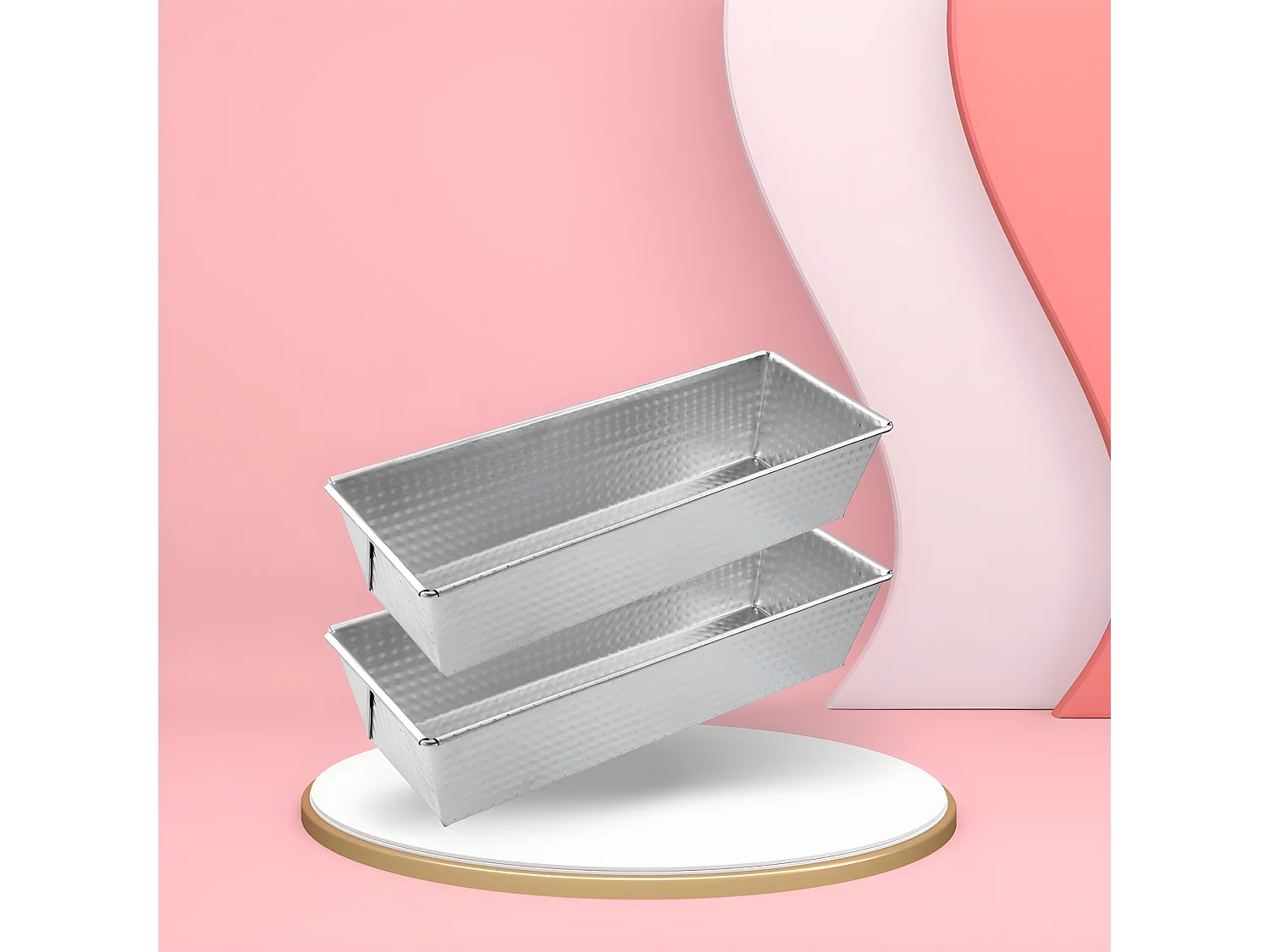 Lot de 2 moules à cakes 25,5 x 11,2 cm Zenker Silver