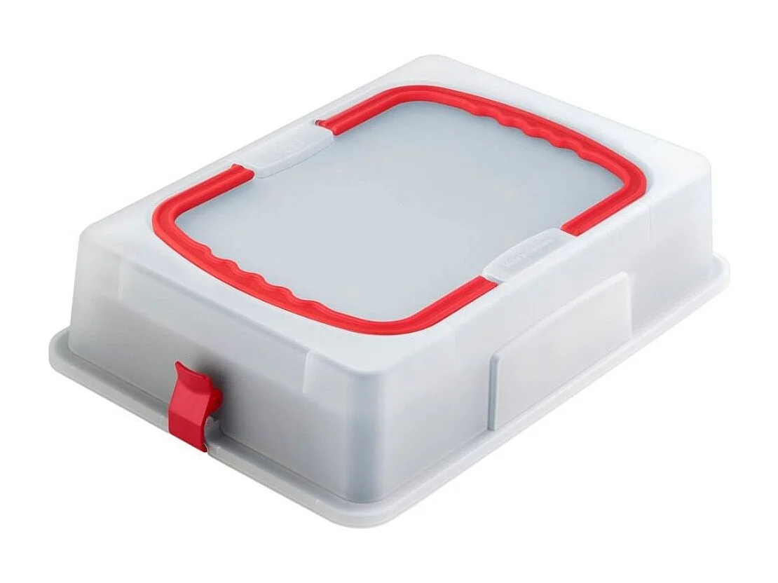 Lot de 2 moules à charnière rectangulaires avec couvercle de transport 42 x 29 cm Dr. Oetker Back-Idee Kreativ