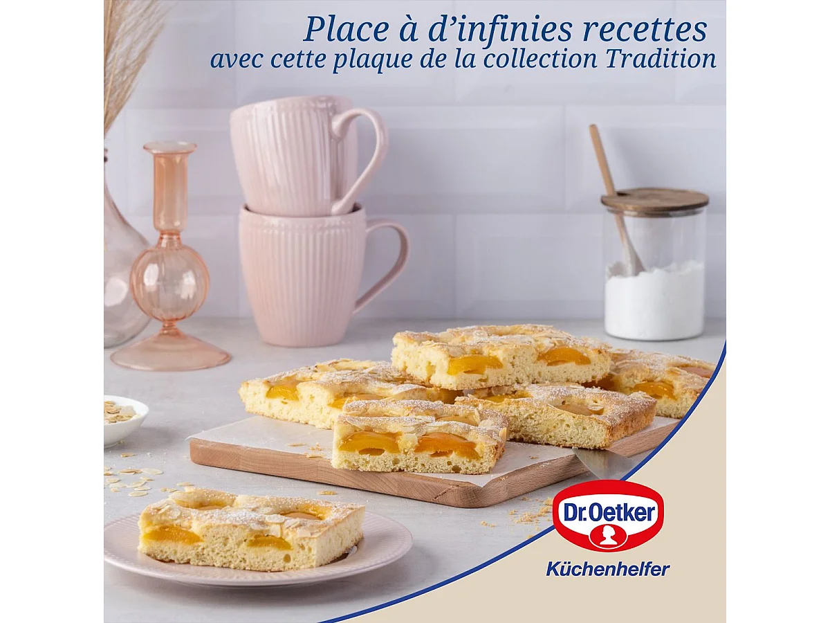 Plaque à pâtisserie à rebord extra haut 42 x 29 cm Dr Oetker Tradition