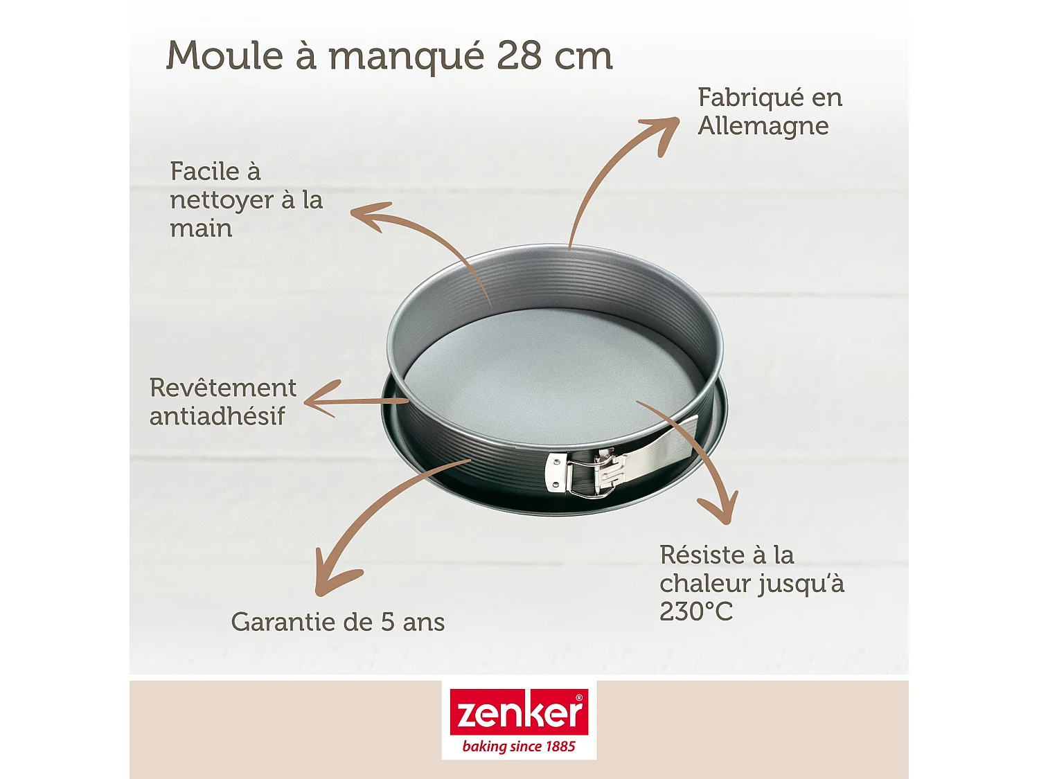 Moule à manqué à charnière en acier 28 cm Zenker Energy