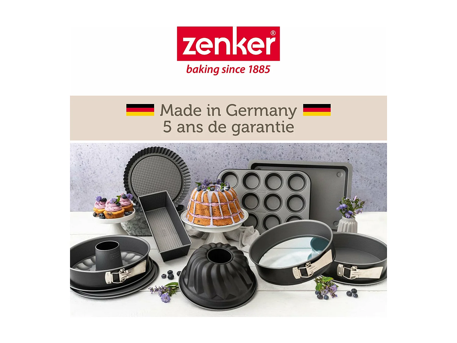 Moule à manqué à charnière en acier 28 cm Zenker Energy