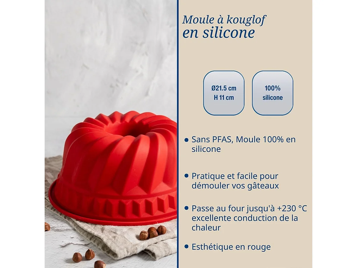 Moule à Kougelhopf 21,5 cm Dr. Oetker Flexxibel Love