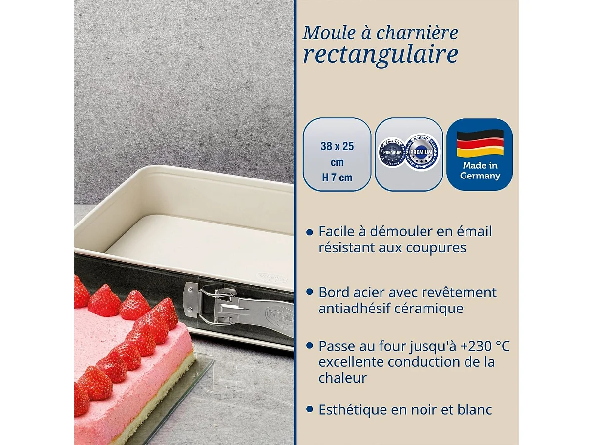 Moule à charnière rectangulaire 38 x 25 cm Dr Oetker Back-Trend