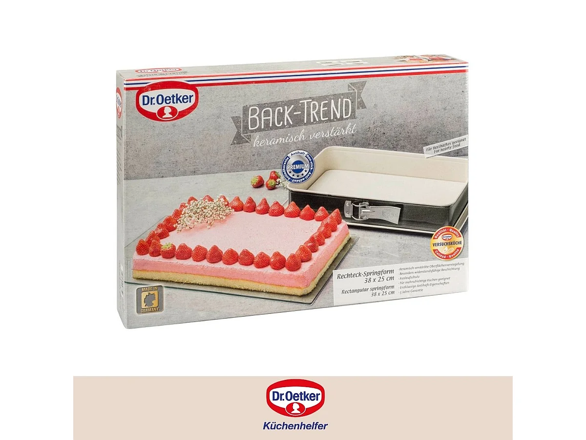 Moule à charnière rectangulaire 38 x 25 cm Dr Oetker Back-Trend