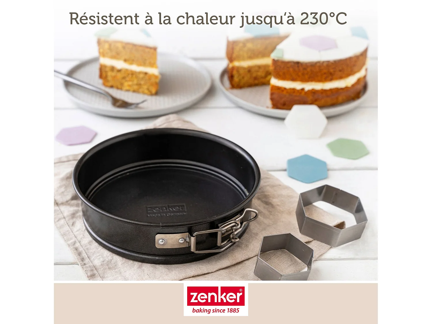 Lot de 2 mini moules à manqué à charnière de 12 cm et 16 cm Zenker Special Mini