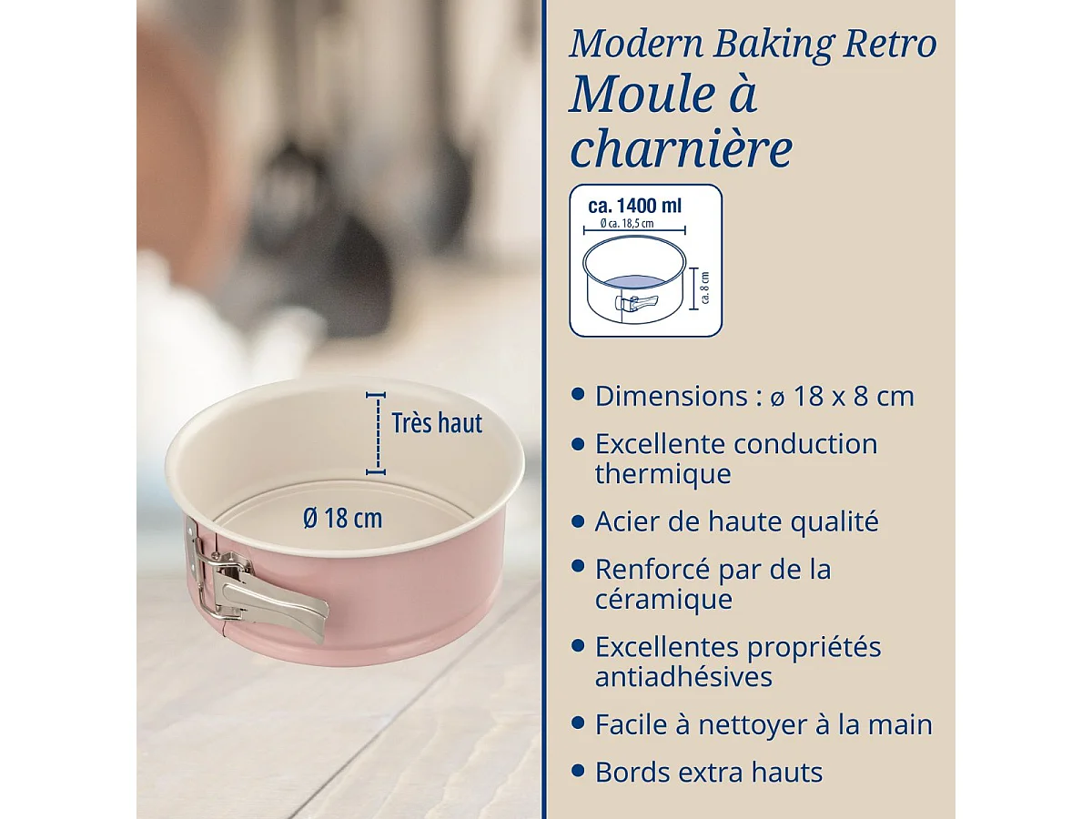 Set de 2 moules à manqué 18 et 20 cm et moules pour layer cake Dr. Oetker Rétro