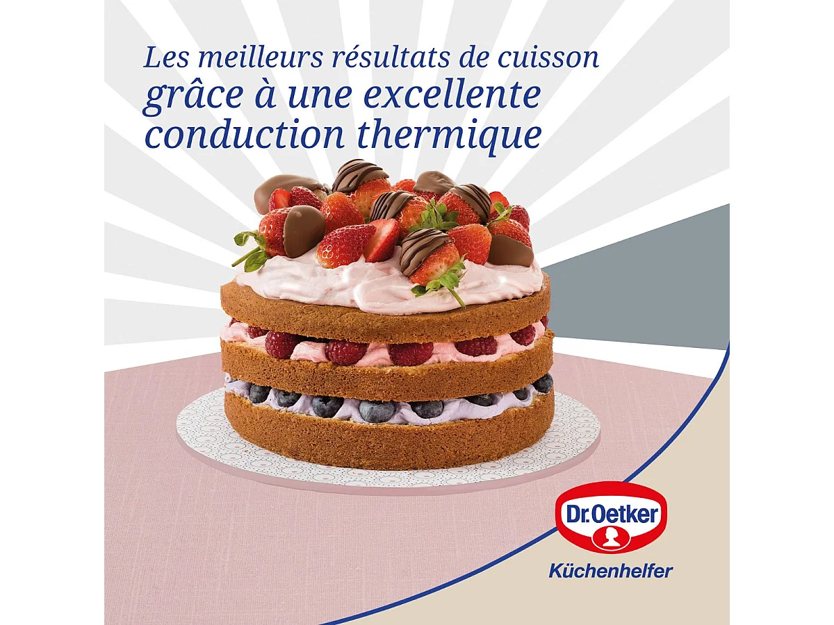 Set de 2 moules à manqué 18 et 20 cm et moules pour layer cake Dr. Oetker Rétro