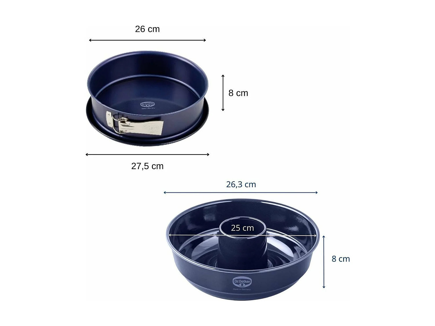 Set de moule à charnière 26 cm et moule à savarin 26 cm Dr. Oetker Back Liebe
