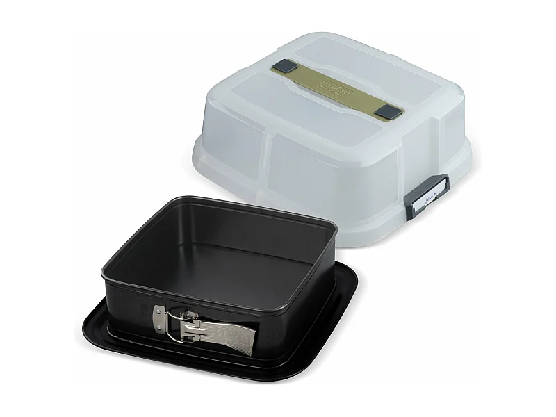 Moule à charnière carré avec couvercle 23 cm Zenker Bake Click and Go