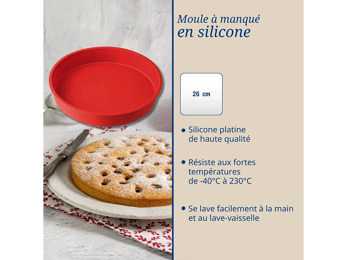 Moule à manqué en silicone de 26 cm Dr. Oetker Flexxibel Love