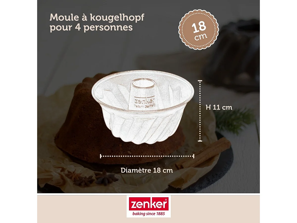 Moule à kouglof 18 cm Zenker Spécial Mini