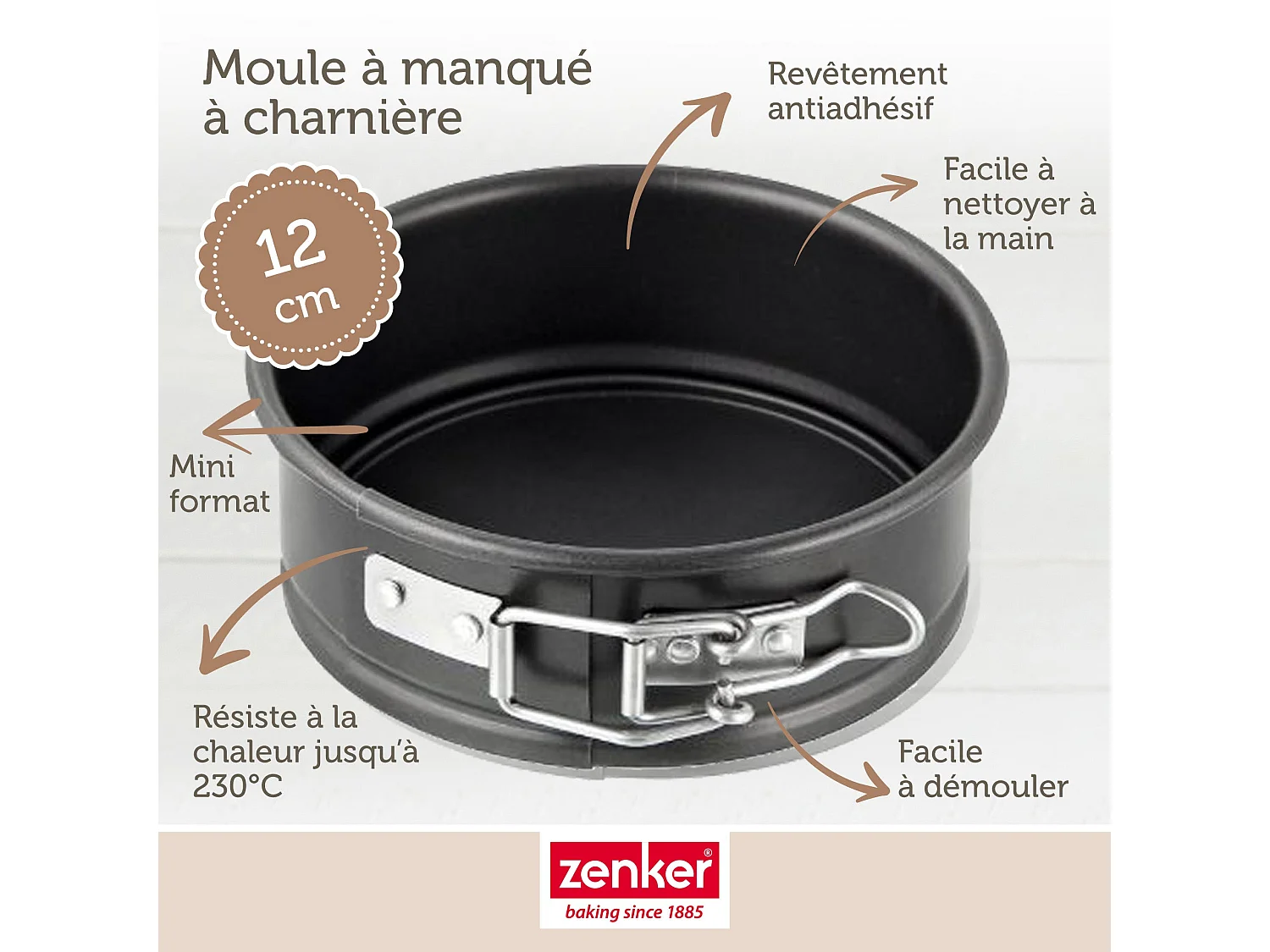 Moule à manqué à charnière 12 cm Zenker Spécial Mini