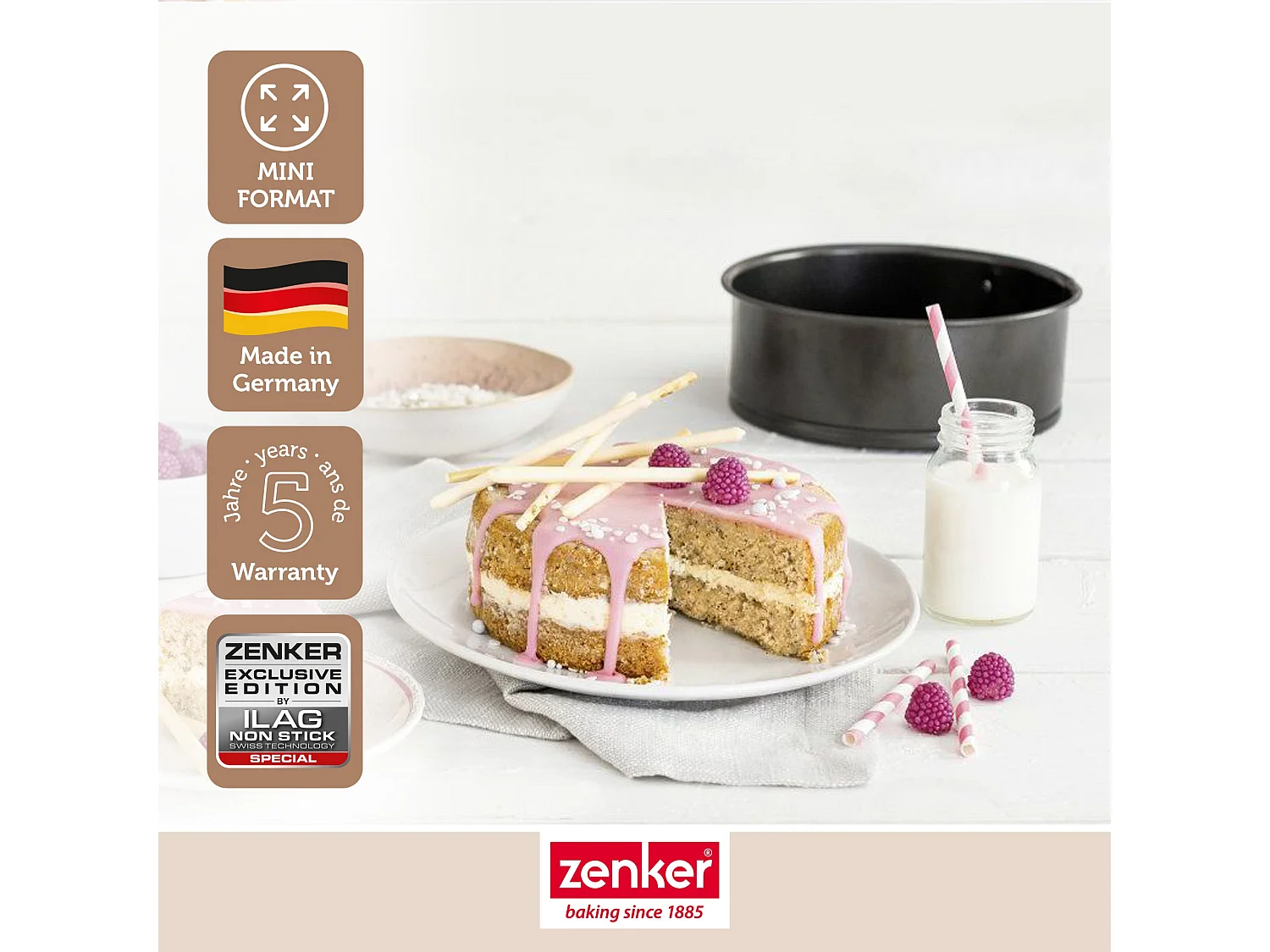 Moule à manqué à charnière 12 cm Zenker Spécial Mini