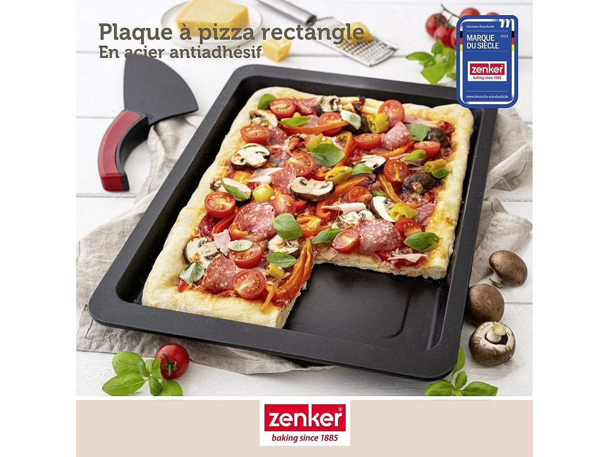 Plaque à pizza rectangulaire 42 x 29 cm Zenker Spécial Countries