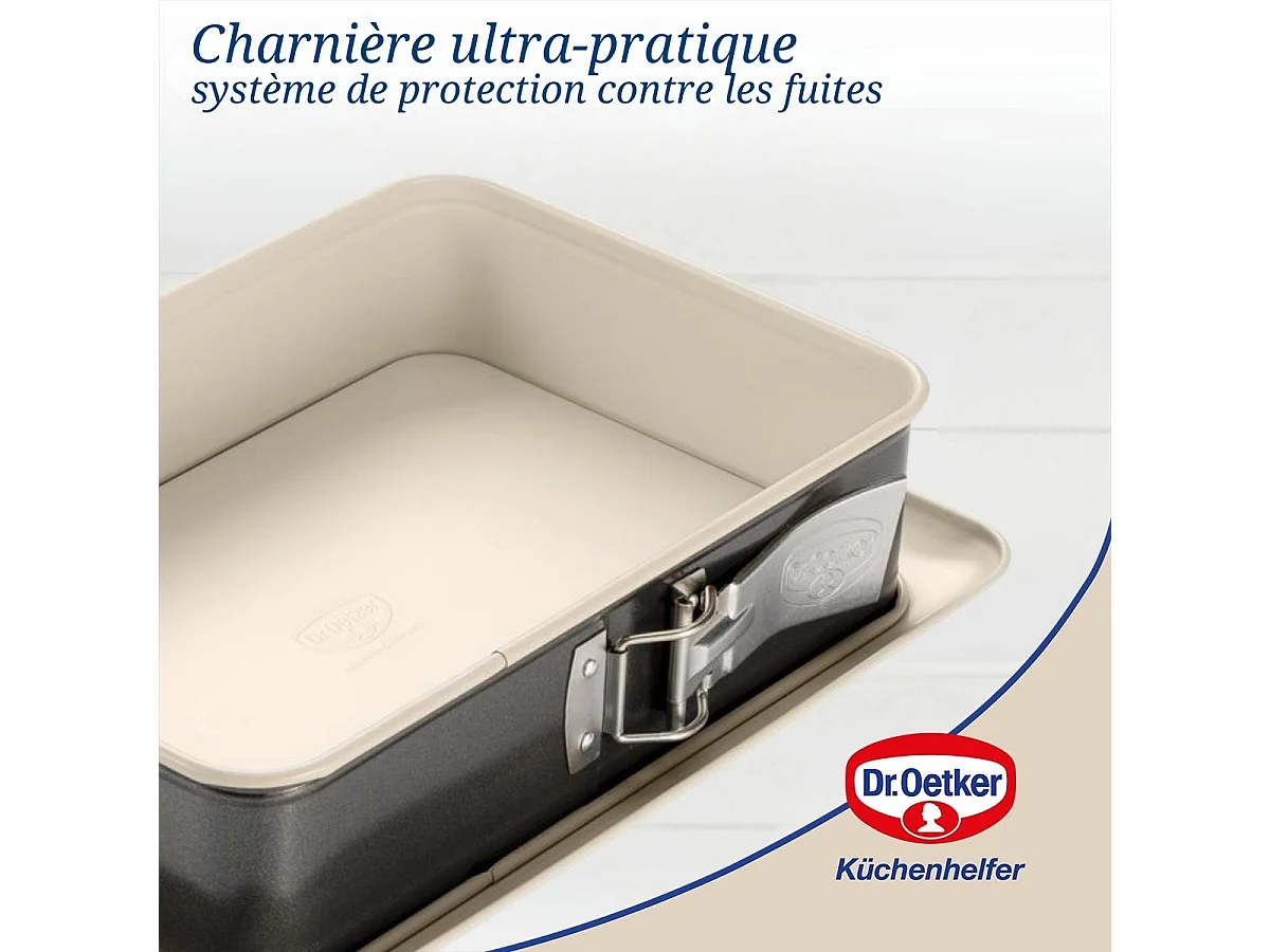 Moule à gâteau céramique et plat four 28 x 18 cm Dr Oetker Back Trend