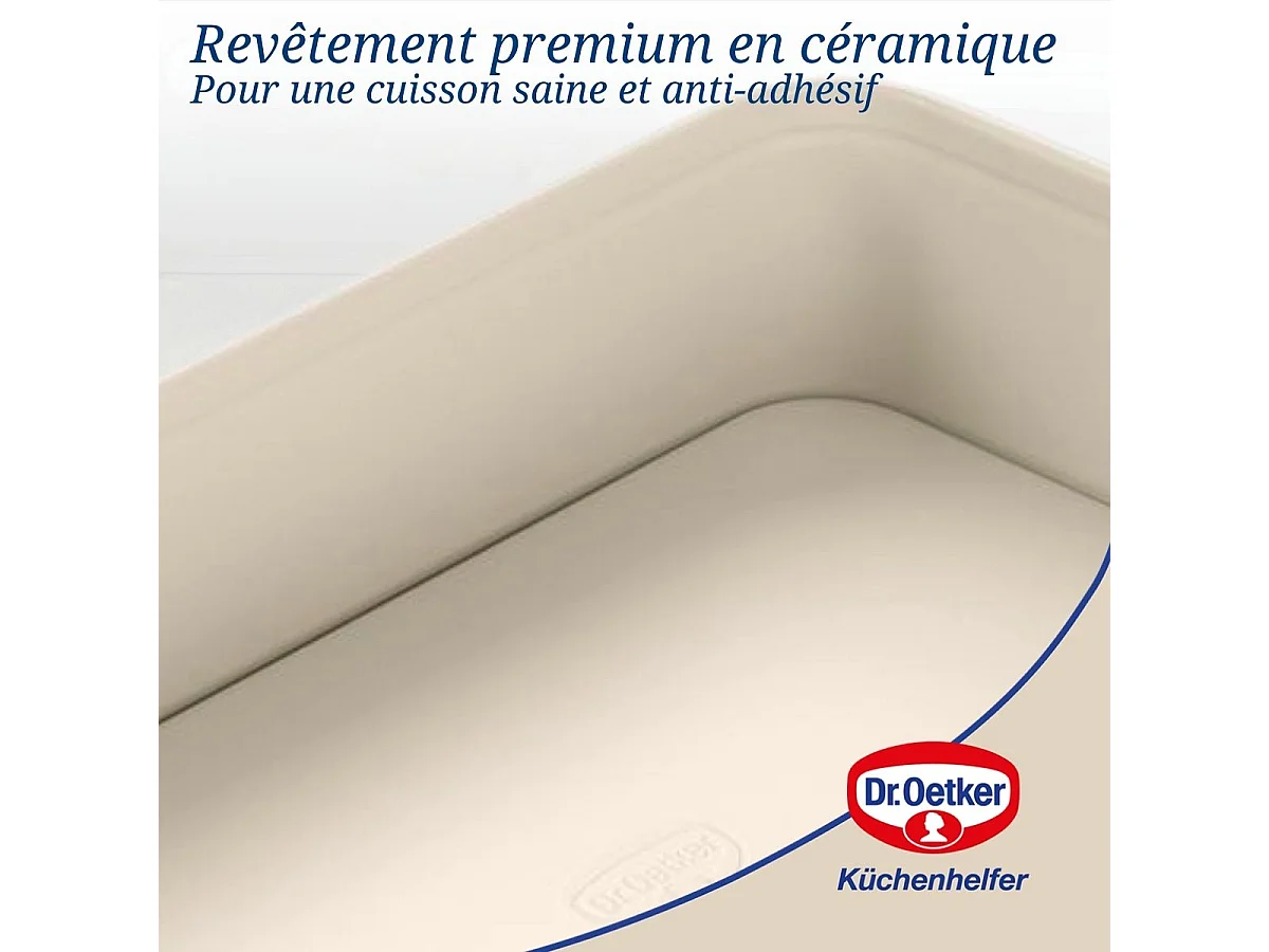 Moule à gâteau céramique et plat four 28 x 18 cm Dr Oetker Back Trend