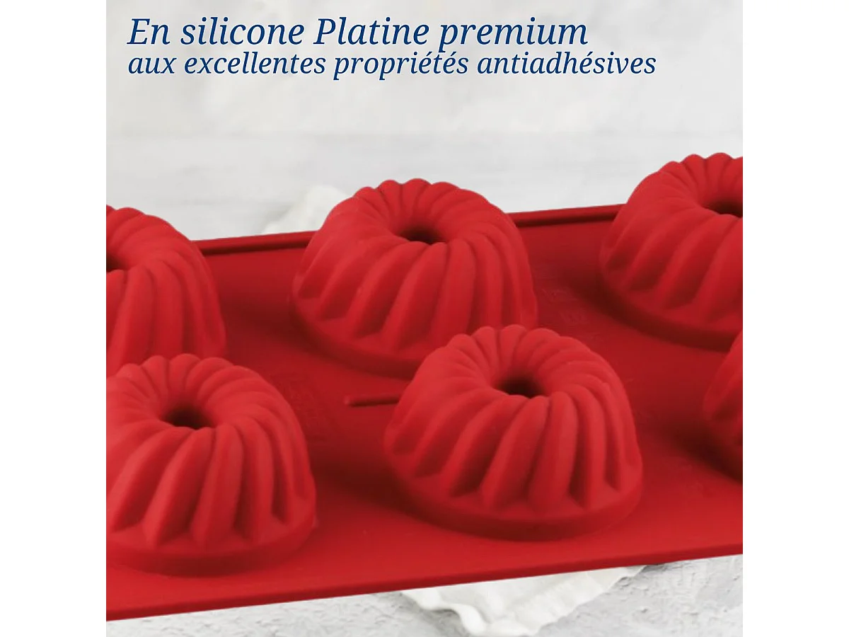 Moule à kougelhofs 6 empreintes 30 cm Dr.Oetker Flexxibel Love