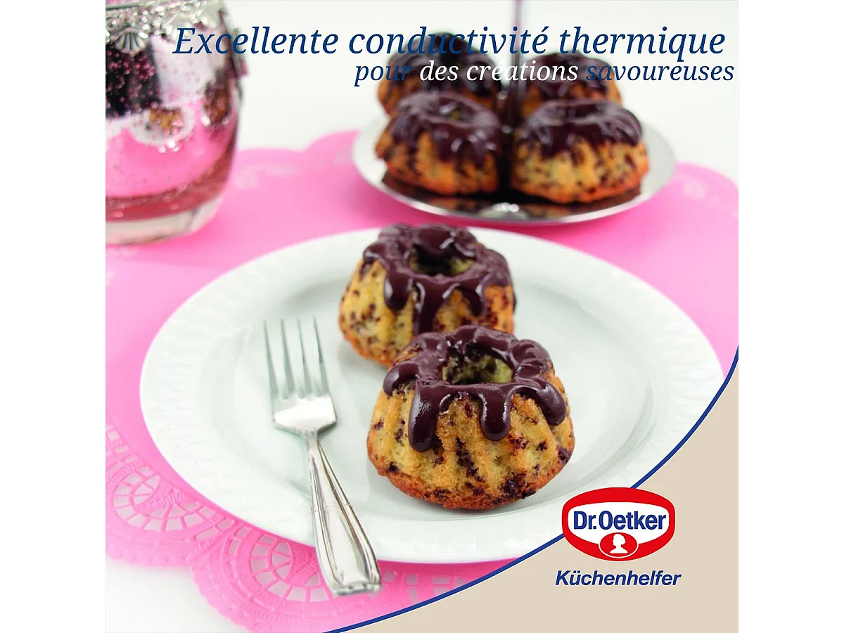 Moule à kougelhofs 6 empreintes 30 cm Dr.Oetker Flexxibel Love