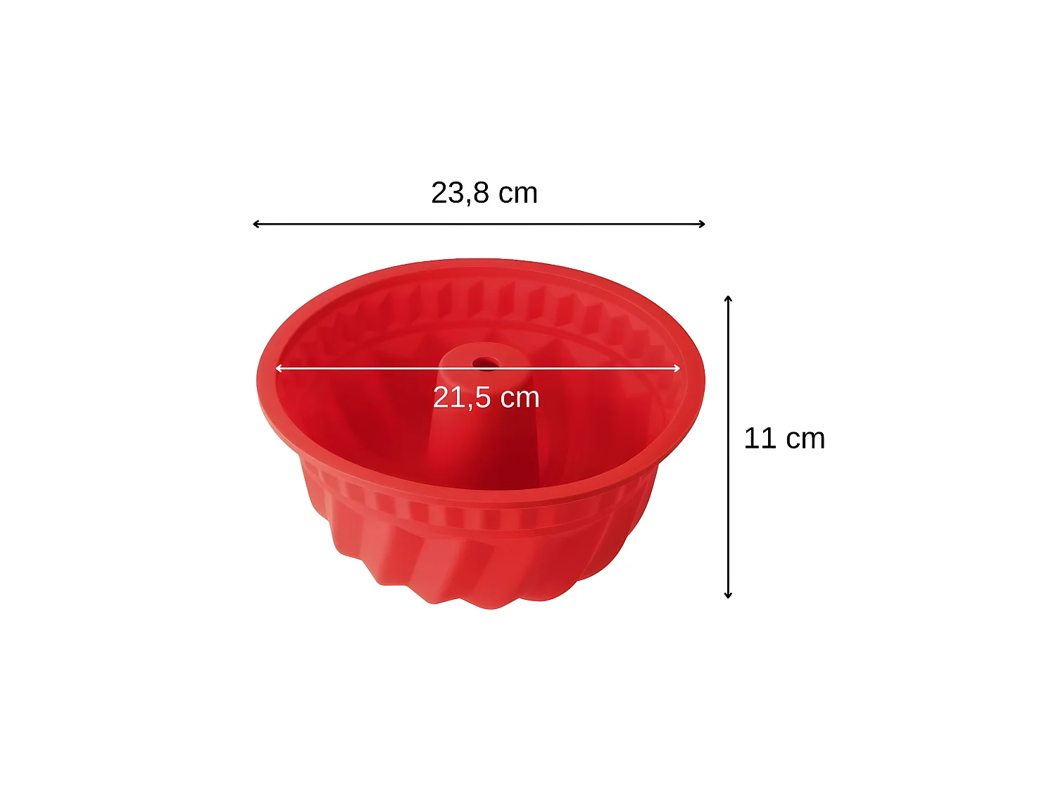Lot de 2 moules à kouglofs en silicone 21,5 cm Dr. Oetker Flexxibel Love