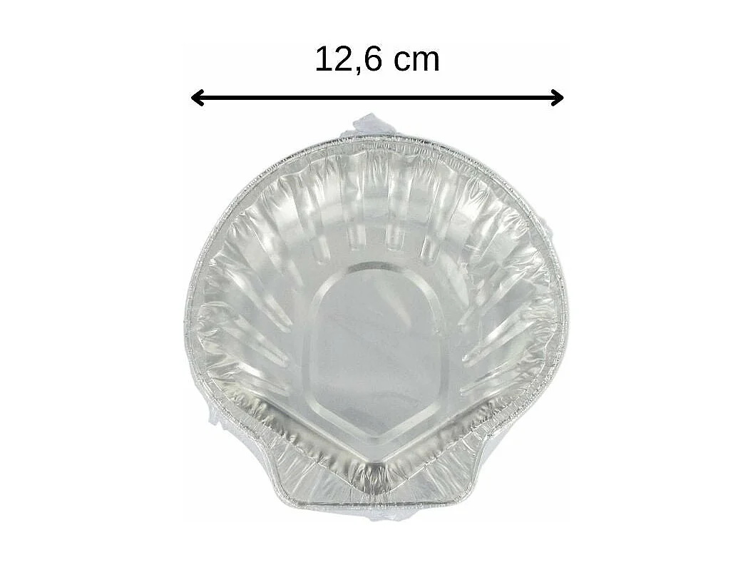 Lot de 10 plats à Saint-Jacques en aluminium  12,5 cm Fackelmann
