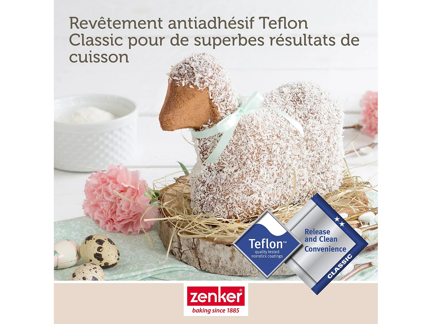 Moule agneau pascal 3D 700 ml pour Pâques Zenker Special Season