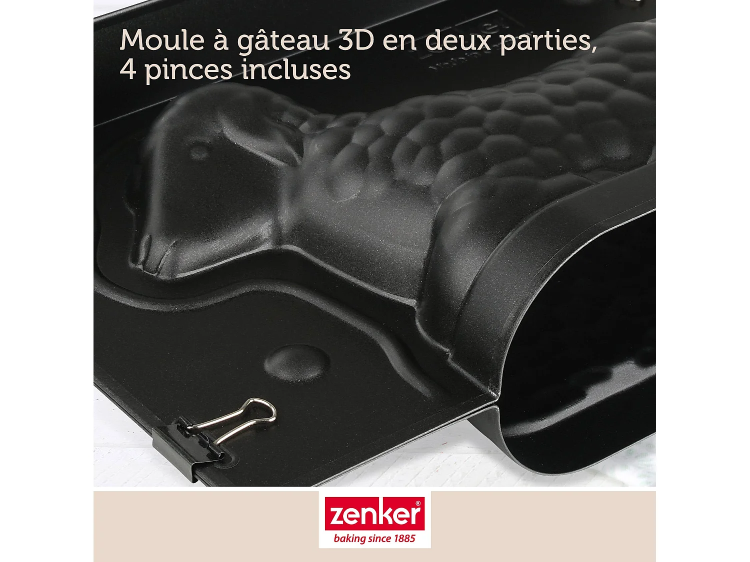 Moule agneau pascal 3D 700 ml pour Pâques Zenker Special Season