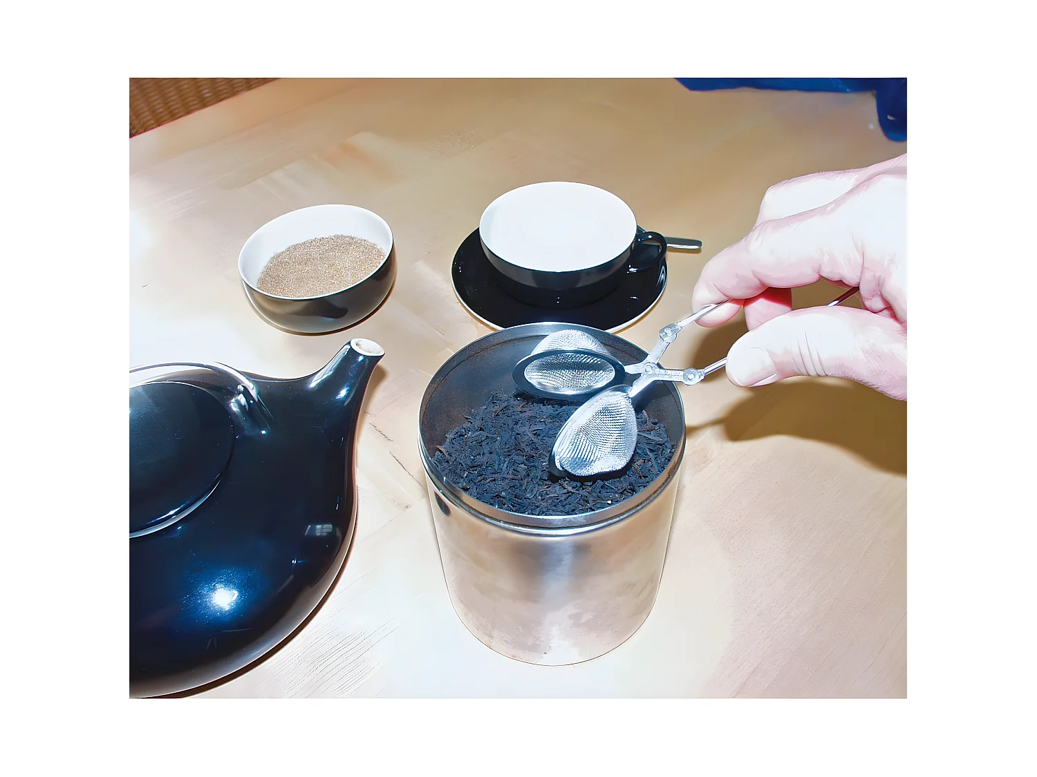 Boule à thé type pince à thé en inox 15 cm Fackelmann