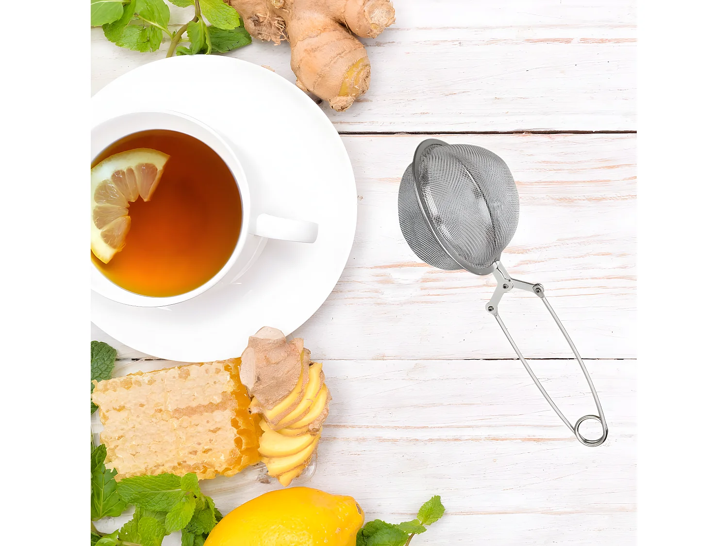 Boule à thé type pince à thé en inox 18,5 cm Fackelmann