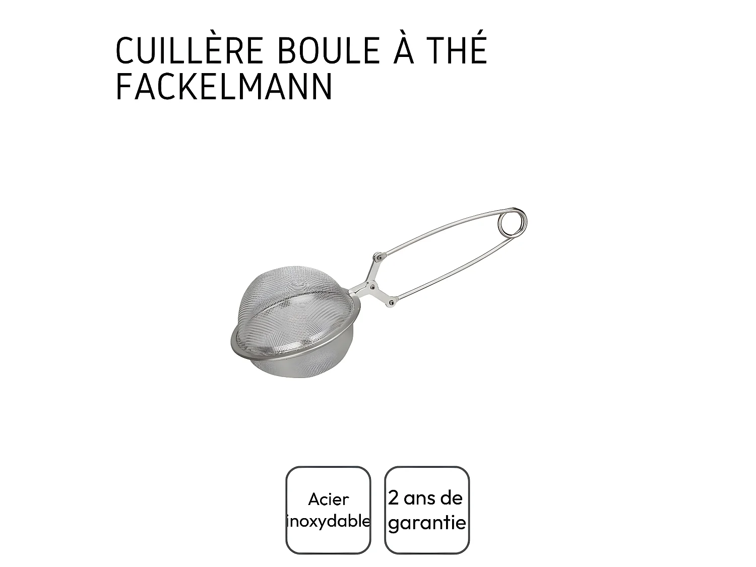 Boule à thé type pince à thé en inox 18,5 cm Fackelmann