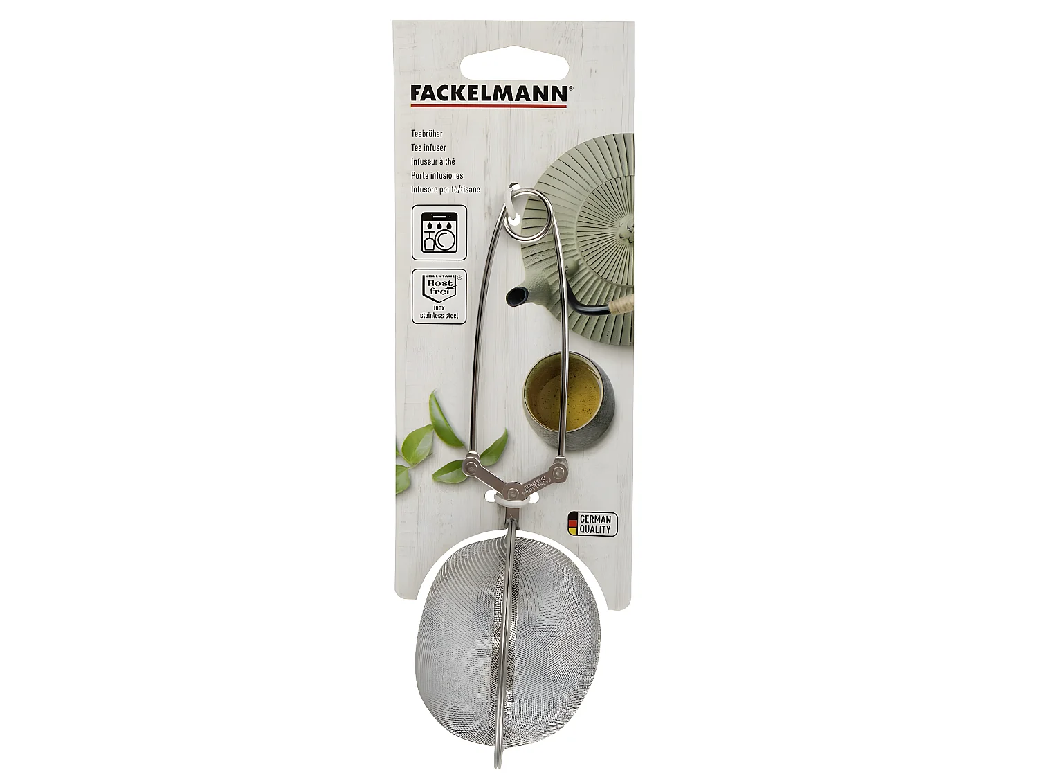 Boule à thé type pince à thé en inox 18,5 cm Fackelmann