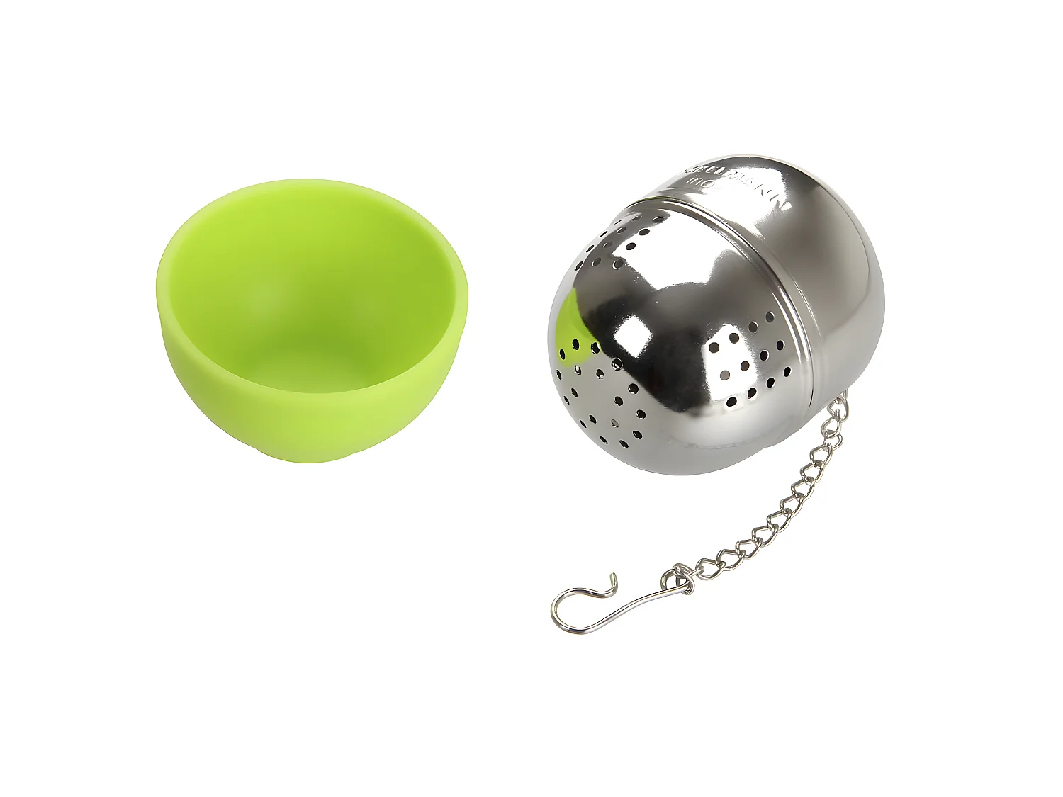 Boule à thé en acier inoxydable avec support Fackelmann