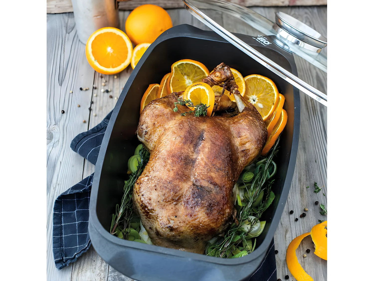 Cocotte rectangulaire avec couvercle 4,6 litres Elo Alucast