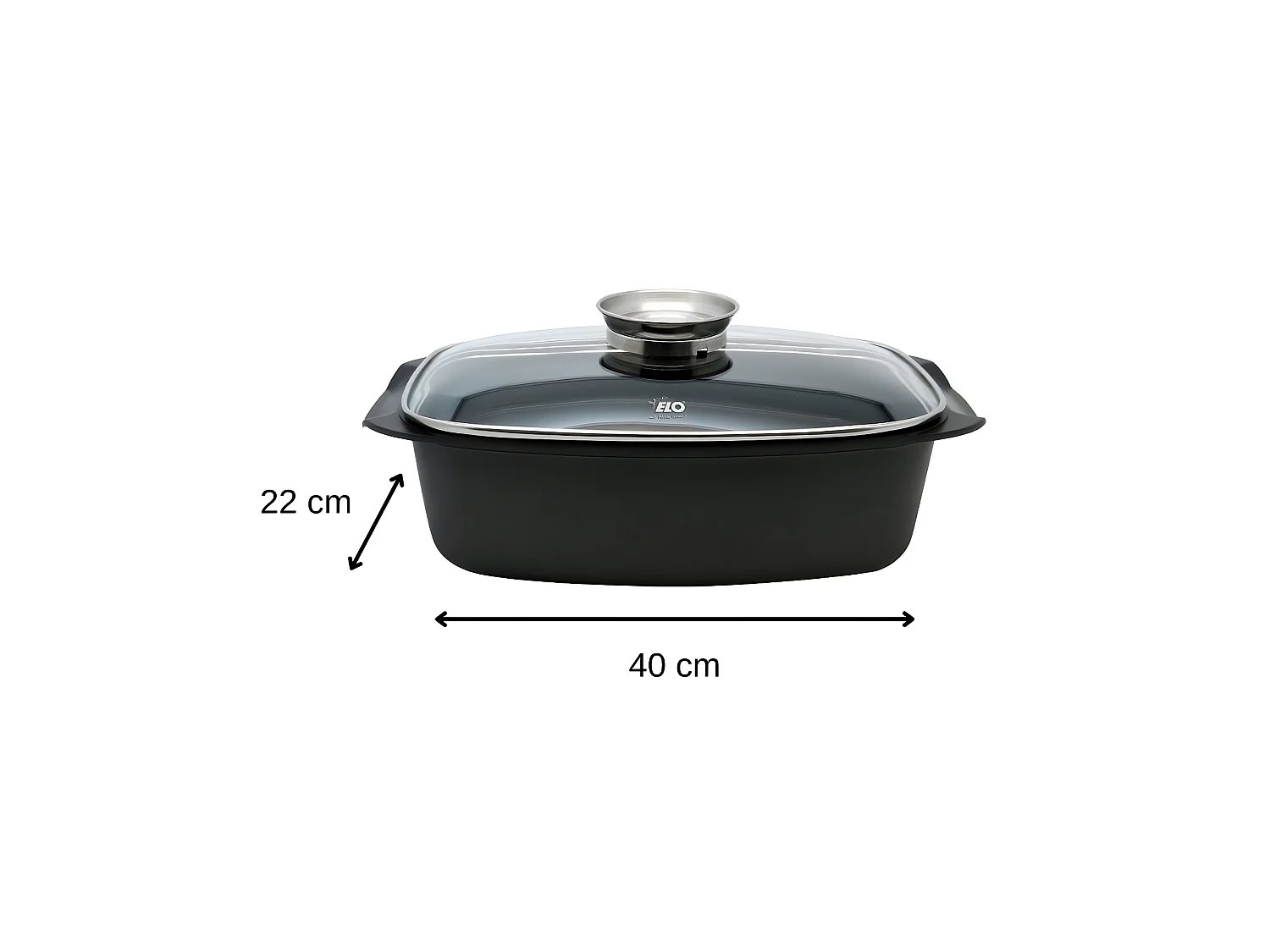Cocotte rectangulaire avec couvercle 4,6 litres Elo Alucast
