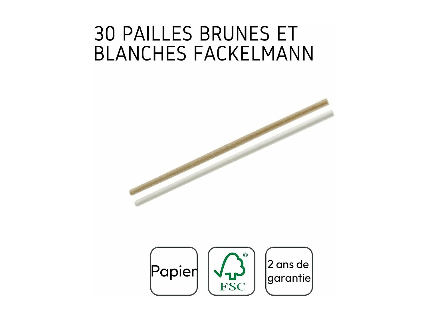Pailles en papier  24 cm Fackelmann Bar Concept