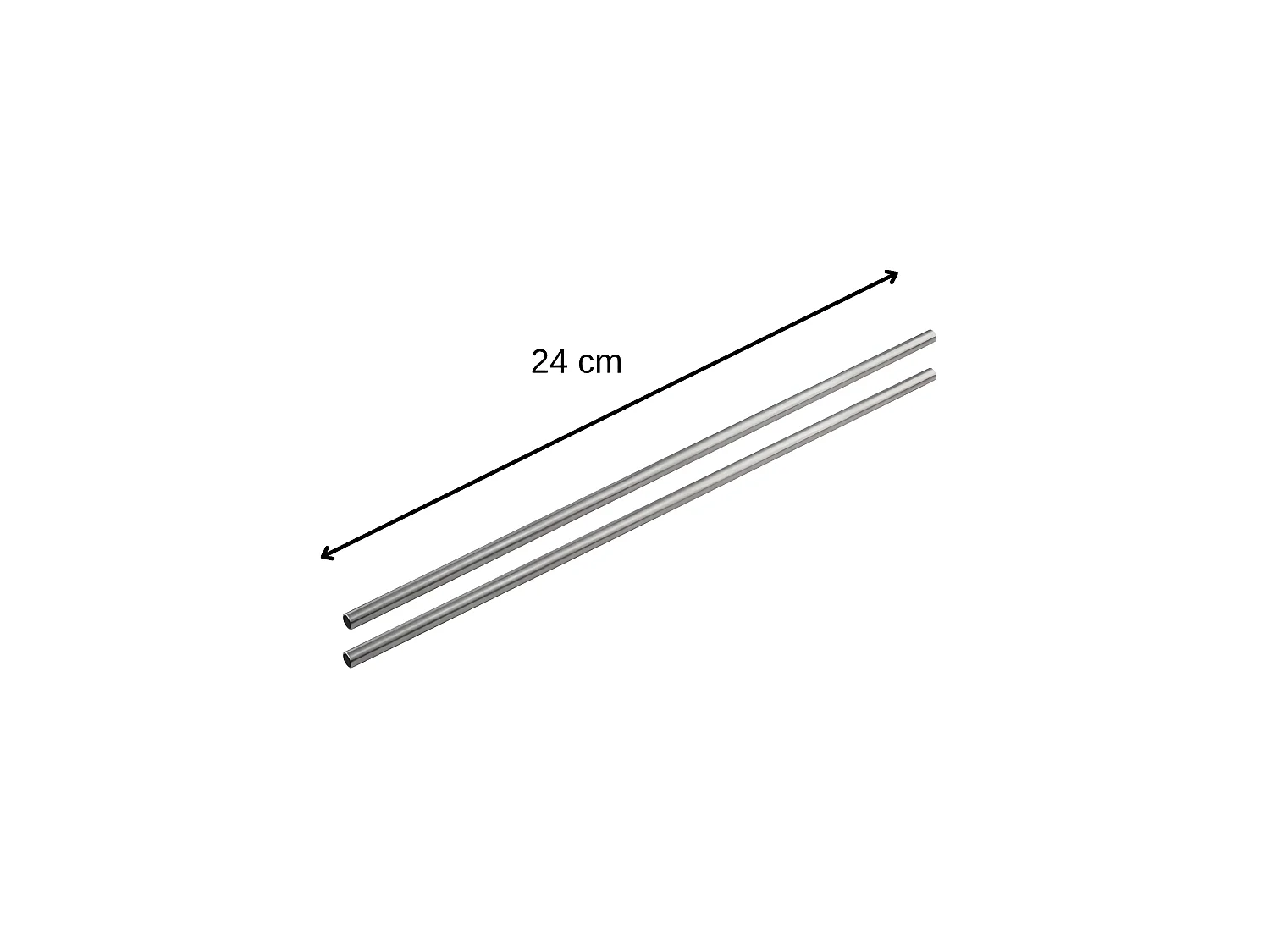 Lot de 8 pailles en inox avec 2 goupillons de nettoyage 24 cm Fackelmann Bar Concept