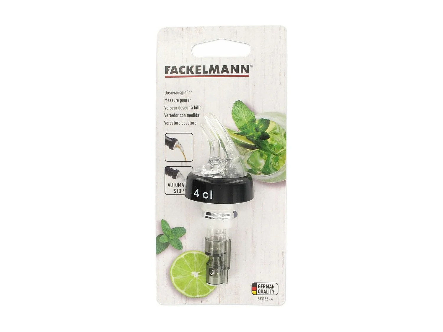 Bec verseur doseur à alcool à bille 4 cl Fackelmann