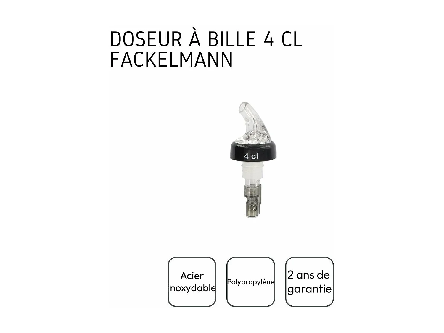 Bec verseur doseur à alcool à bille 4 cl Fackelmann