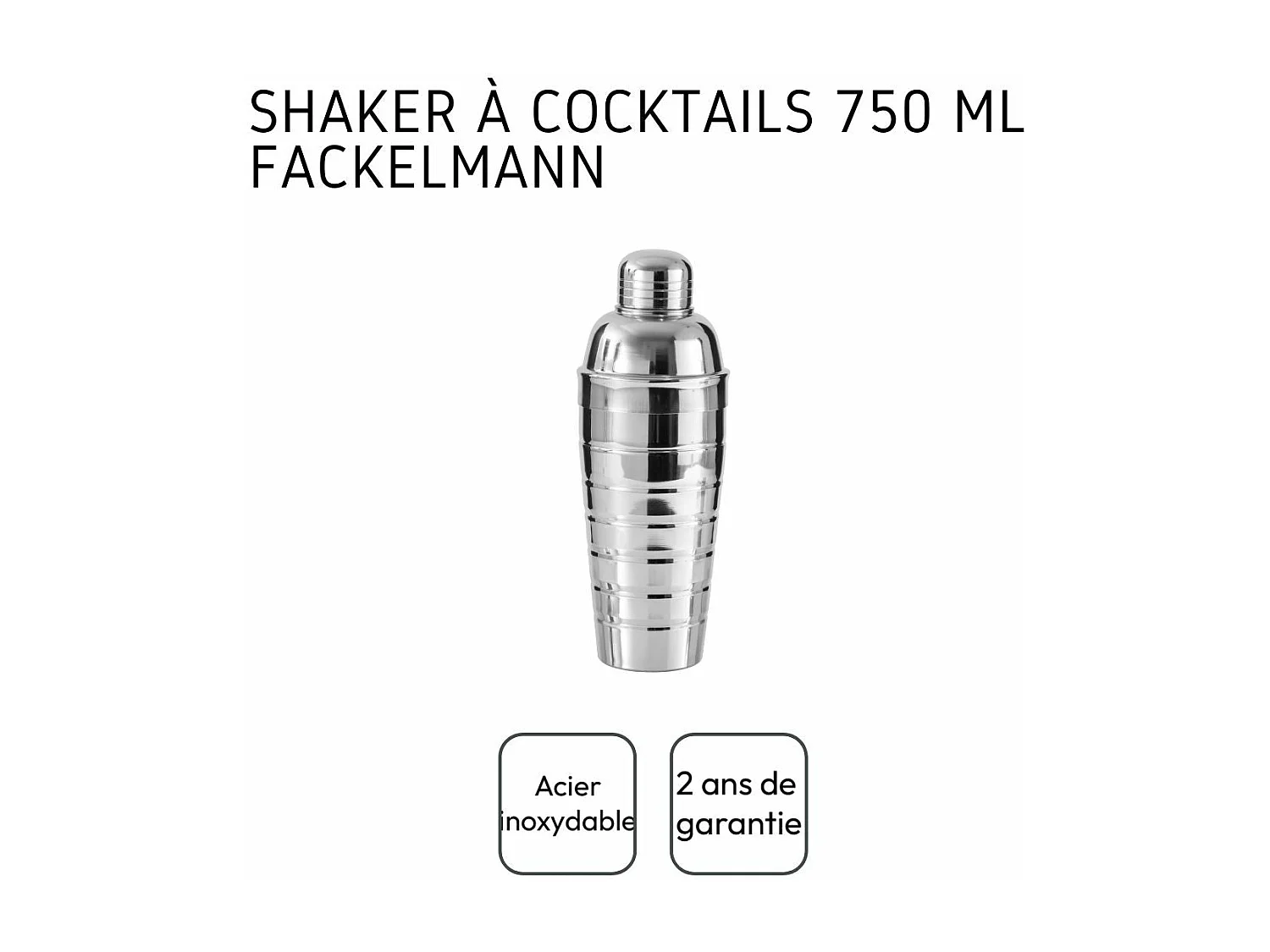 Shaker à cocktails en inox 750 ml Fackelmann Bar Concept