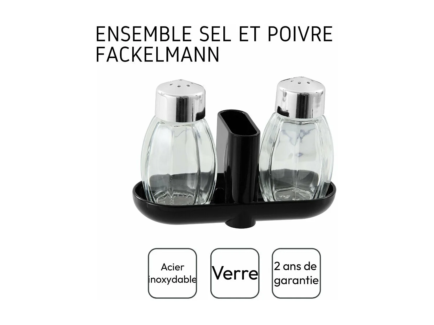 Ensemble salière et poivrier Fackelmann