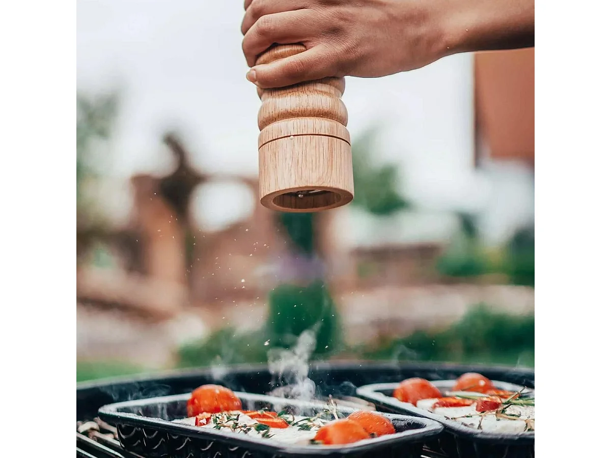 Moulin à poivre manuel couleur bois 18 cm FM Professional Divers